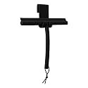blomus VIPO Shower Squeegee with Holder, 24 cm Wide, Silicone Squeegee for Shower, Bathroom, Window Squeegee, Windscreen Squeegee, Black