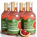 Blood Orange Rosemary Sea Moss Electrolyte Lemonade – Citrus Herbal Hydration Drink – Sea Moss & Electrolytes – 4 x 12 fl oz Bottles
