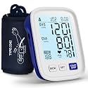 Blood Pressure Monitor Upper Arm, 9-17 Inches Medium/Large BP Cuff, Accurate Automatic Digital Electronic BP Machine for Home Use, 4" LCD Display, 3-User Mode 199 Memories Each, A01-BS