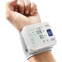 Blood Pressure Monitor - Wrist Accurate Automatic High Blood Pressure Monitors Portable LCD Screen Irregular Heartbeat Monitor with Storage Case and Adjustable Cuff Powered by Battery - White