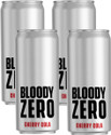 BLOODYBUBBLY Bloody Zero Cherry Cola Zero Sugar Soft Drink (4 x 250 ml)