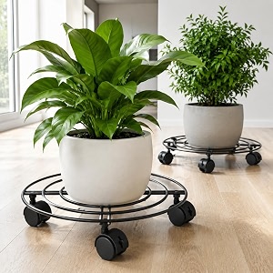 Bloom Buddy Round Metal Plant Stand with