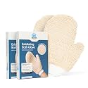 Bloom by Bold Care Exfoliating Bath Glove (2 gloves) | Exfoliating Gloves to Reduce Ingrown Hair & Strawberry Legs | 100% Ramie Fabric | Gently Removes Dead Skin Cells | For Sensitive Skin