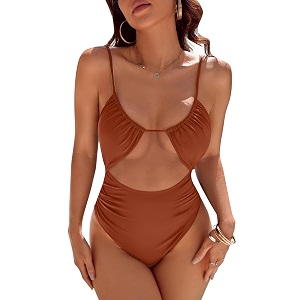 Blooming Jelly Womens One Piece Swimsuit Sexy