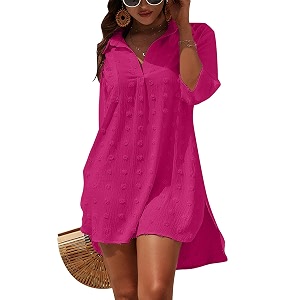 blooming jelly womens swimsuit coverups white chiffon bikini swimwear beach cover up dress shirt