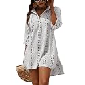 Blooming Jelly Womens Swimsuit Coverups White Chiffon