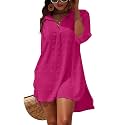 Blooming Jelly Womens Swimsuit Coverups White Chiffon Bikini Swimwear Beach Cover Up Dress Shirt
