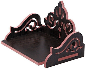bloriza wooden wall mounted hanging puja temple wood god stand for pooja room puja mandir for home wall office shop engineered wood solid wood home temple