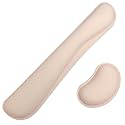 Bloss 2 Wrist Rest Support for Mouse Pad &amp; Keyboard Set, Ergonomic Design Wrist Support Pad for Keyboard, Soft Memory Foam Desk Pads Support Hand and Arm Easy Typing Pain Relief - Beige