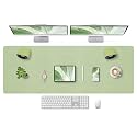 Bloss 47.2" x 16.9" Large Desk Mat, Leather Mouse Keyboard Pad, Non-Slip Writing Pad, Desk Protector for Office, Home - Light Green