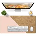 Bloss Pink Desk Mat, Leather Desk Pad, Desk Matt for Desktop, Waterproof Desk Pad Mat, Computer Mat for Office Work/Home/Decor/Desk Protector/Cover(31.5 x 15.7 Inches)