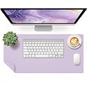 Bloss Purple Desk Mat, Double-Sided Leather Desk Pad, Desk Matt for Desktop, Waterproof Desk Pad Mat, Computer Mat for Office Work/Home/Decor/Desk Protector/Cover(23.6"x 13.8")