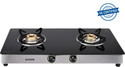 BLOSSOM 2 Burner Black Glass Top Gas