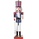 Blosssound 15" Christmas Baseball Nutcracker Wooden Sports Decor,Baseball A