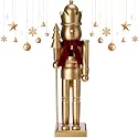Blosssound 15" Gold Christmas Nutcracker Decor Neutral Figurine, King