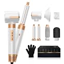 Blow Dryer Brush 7 in One, Negative Ion Hair Set Upgrade Hot Air Styler Wrap Curler, Curling Iron Styling Tools As A Gift for Straight/Curl/Drying/Smoothing