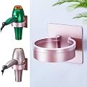 Blow Dryer Holder Wall Mounted, hairdryer holder for bathroom, Blow Dryer Organizer, hair tool organizer wall mount, Adhesive Hair Dryer Storage for Bathroom Barber Shop (Rose Gold)