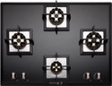BLOWHOT Prism Auto Ignition Brass Burner, Battery Operated Built – In, Gas Hob Toughened Glass, Aluminium Automatic Hob (4 Burners)