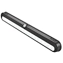 BLS T01LB LED Closet Light Super Bright 20 LED Under Cabinet Lighting Battery Powered/DC Input Wireless Motion Sensing Light, Auto On Off Switch, Motion &amp; Light Sensor, Light Beam Adjustable