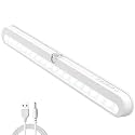 BLS Under Cabinet Lighting, 2200mah Rechargeable Closet Lights Motion Sensored, Battery Powered/DC Cable Plug in LED Light, 14 inch, 6000K Cool White, Dimmable, Under Counter Lights for Kitchen