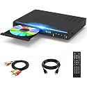 Blu Ray DVD Player, 1080P Home Theater Disc System, Play All DVDs and Region A 1 Blu-Rays, Support Max 128G USB Flash Drive + HDMI/AV/Coaxial Output + Built-in PAL/NTSC with HDMI/AV Cable