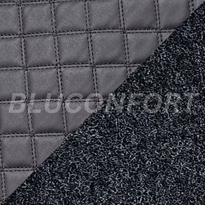 premium 7d car mat full set for hyundai alcazar 6-seater model 2021-2025 luxury leather double car floor mat complete set  100 waterproof and washable  color  black-black