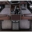 Premium 7D car mat Full Set for Mahindra XUV 300 (Model: 2019-2025) | Luxury Leather Double Car Floor Mat Complete Set | 100% Waterproof and Washable | Color : Silver-Black