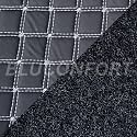 Premium 7D car mat Full Set for Ford Endeavour 7 Seater (Model: 2016-2022) | Luxury Leather Double Car Floor Mat Complete Set | 100% Waterproof and Washable | Color : Silver-Black