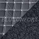 Premium 7D car mat Full Set | Luxury Leather Double Car Floor Mat Complete Set | 100% Waterproof and Washable | Color : Black-Golden (Silver-Black, Sonet)