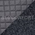 Premium 7D car mat Full Set for Maruti Suzuki Ertiga 7-Seater (Model: 2012-2017) | Luxury Leather Double Car Floor Mat Complete Set | 100% Waterproof and Washable | Color : Black-Black
