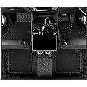 Premium 7D car mat Full Set for Mahindra XUV 400 (Model: 2020-2025) | Luxury Leather Double Car Floor Mat Complete Set | 100% Waterproof and Washable | Color : Black-Black