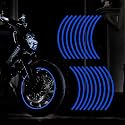 (Blue) 18pcs - 16"-19" Reflective Wheel Rim Stripe Decal for Motorcycle Wheels Car Cycling Bike Bicycle Night Reflective Safety Decoration Stripe Sticker Compatible with R-Anger