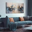 Blue Abstract Canvas Wall Art Decor Large Pictures for Living Room