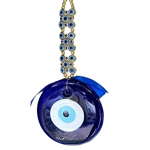 blue beads feng shui vastu blue big glass evil eye door hanging nazar suraksha protection good luck gifting homeoffice x large turkish amulet decoration homeoffice gold