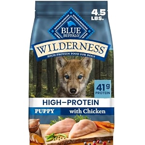 blue buffalo wilderness chicken amp wholesome grains puppy dry dog food 45lb