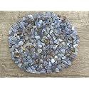 Blue Chalcedony Chips – Natural Mini Blue Chalcedony Stones, Crushed Undrilled Blue Chalcedony, Semi-Tumbled Genuine Blue Chalcedony (1/8 lb)