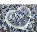Blue Chalcedony Chips – Natural Mini Blue Chalcedony Stones, Crushed Undrilled Blue Chalcedony, Semi-Tumbled Genuine Blue Chalcedony (1/4 lb)