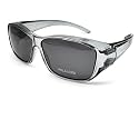 BLUE CUT Fit Over Polarized Sunglasses Solar Shield Sunglasses To Wear Over Glasses