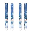 Blue Cute Snowman Refrigerator Door Handle Cover-4pcs Christmas