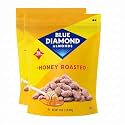 Blue Diamond Almonds Honey Roasted Snack Almonds, Party Salty Snack, Plant-Based Protein and Fiber, After School Snacks, Events, Holidays and Lunch, 16Oz, 1 Pound (Pack of 2)