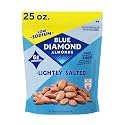 Blue Diamond Almonds Lightly Salted Flavored Snack Nuts, 25 Ounce (Pack of 6)