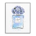 Blue Flowers Perfume Bottle Glam, 24 x 30 Inch Framed Giclée Print