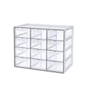 Blue Ginkgo 12-Drawer Storage Cabinet Organizer, Grey, Made in Korea