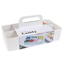 BLUE GINKGO Stackable Organizer Caddy, Long, White, Made in Korea