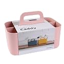 BLUE GINKGO Stackable Organizer Caddy, Rectangle, Pink, Made in Korea