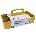 BLUE GINKGO Stackable Organizer Caddy, Long, Yellow, Made in Korea