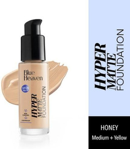 blue heaven hyper matte foundation honey  mediumgolden yellow foundation