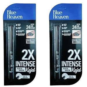 blue heaven long lasting soft pencil kajal eye liner black 062 g shimmery finish