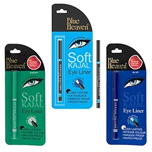 blue heaven soft pencil kajal as eye liner matte finish - multicolor