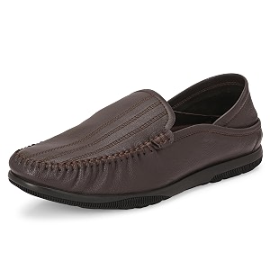 Blue Leather by Centrino Genuine Leather Slip-On
